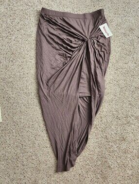 New T.J.Maxx Women's Asymmetrical Brown Midi Skirt